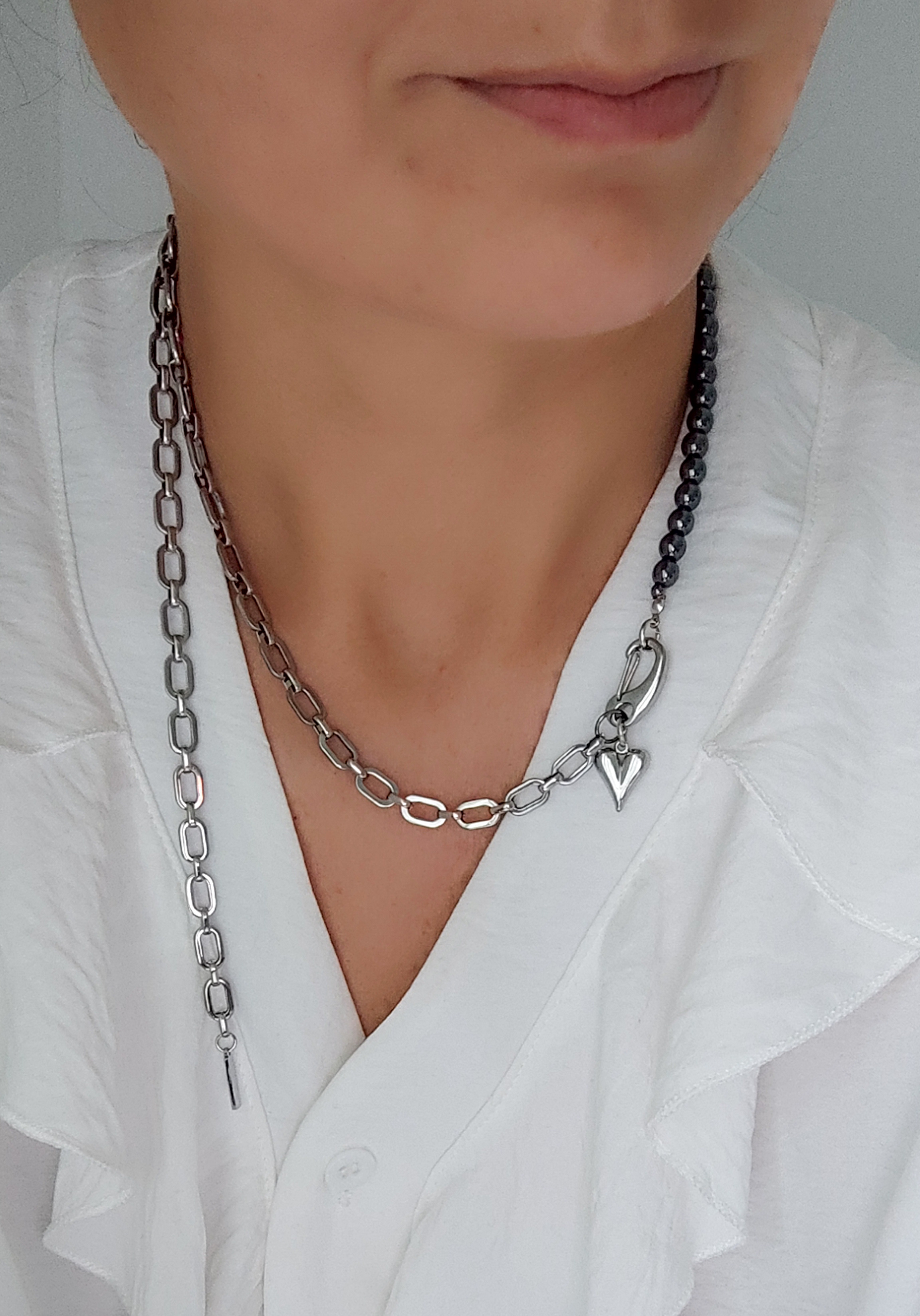 Sidabrinė grandinėlė su pakabuku