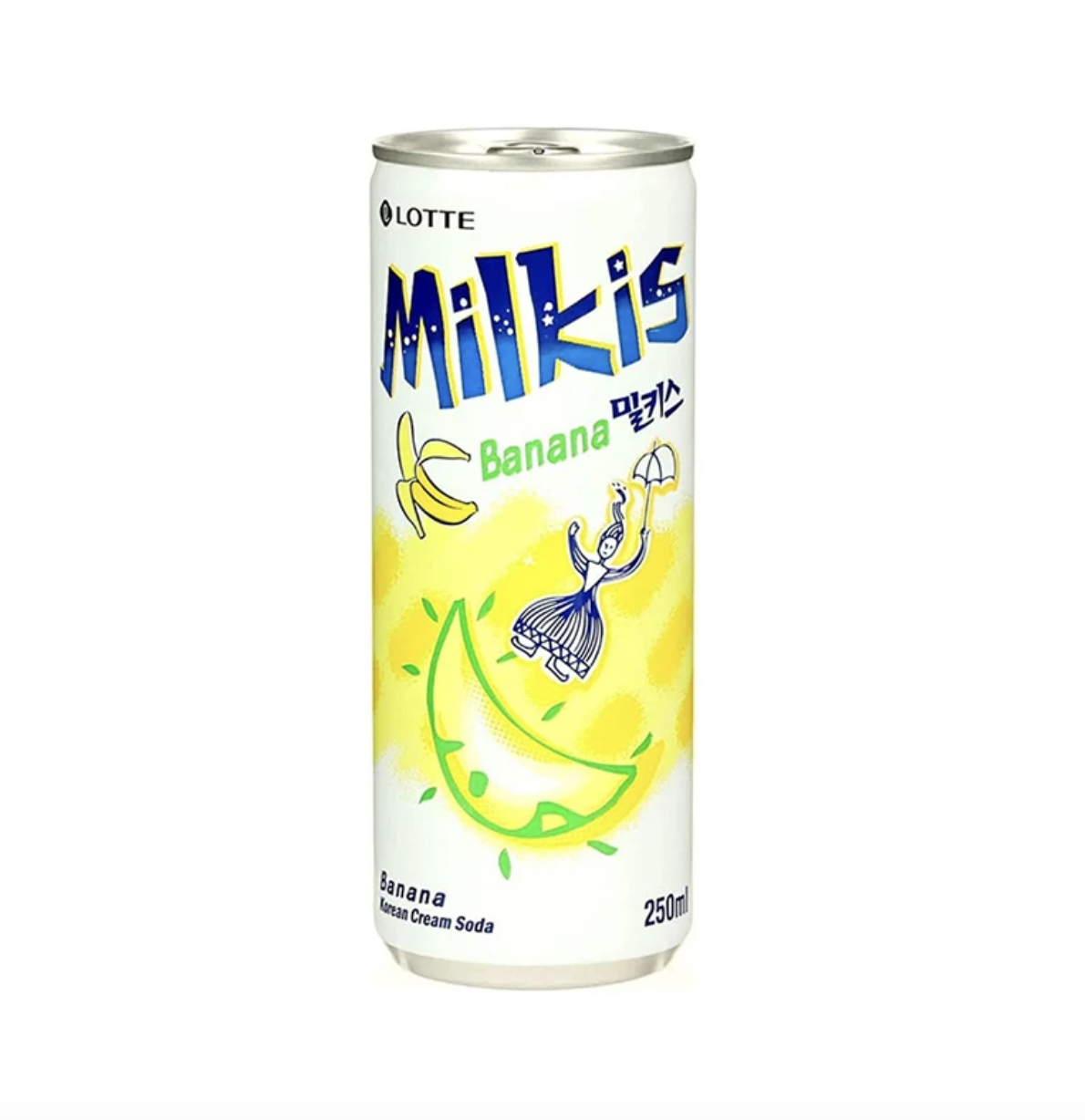 Lotte Milkis soft drink with banana flavor 30x250ml