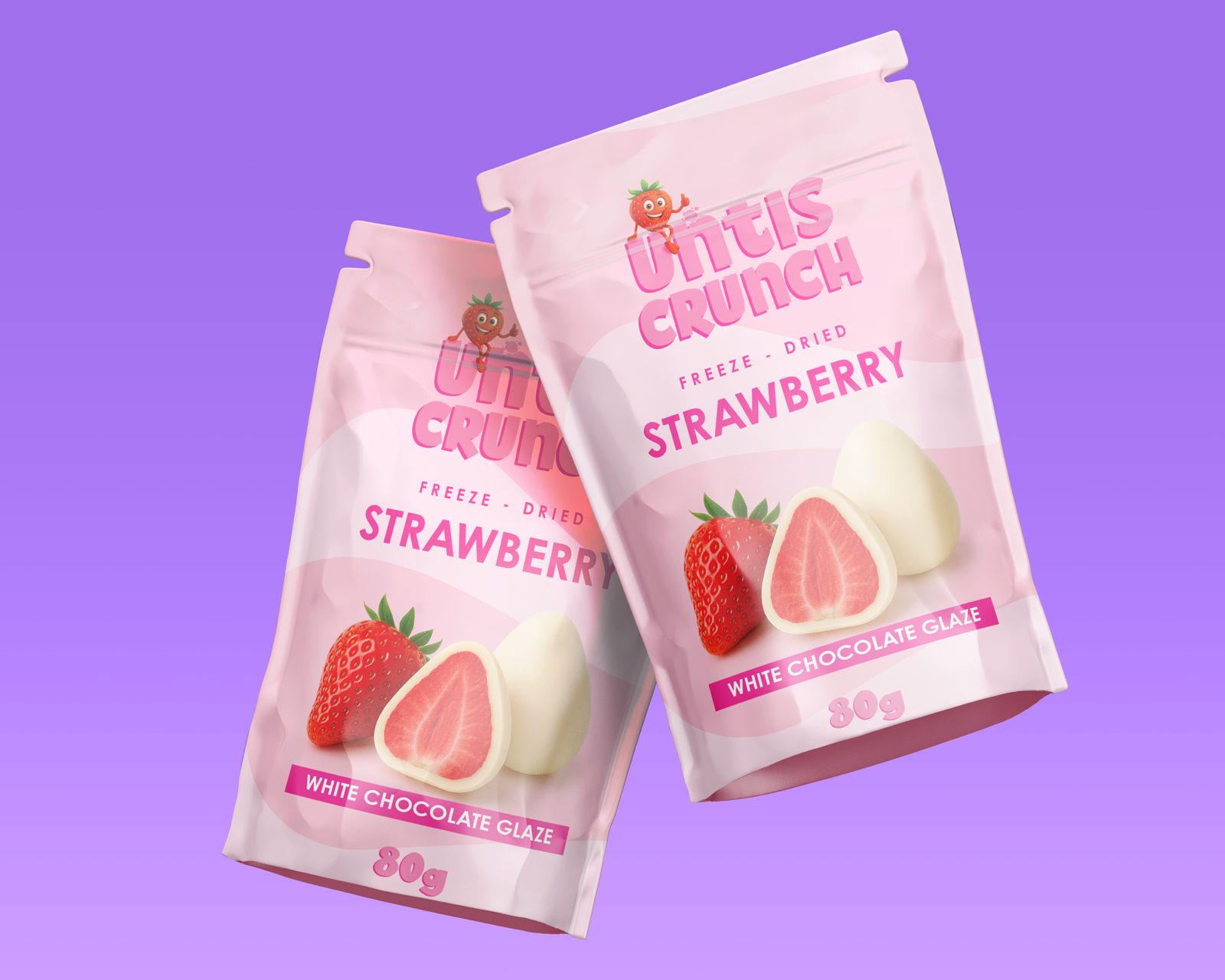 Freeze-dried strawberries in chocolate