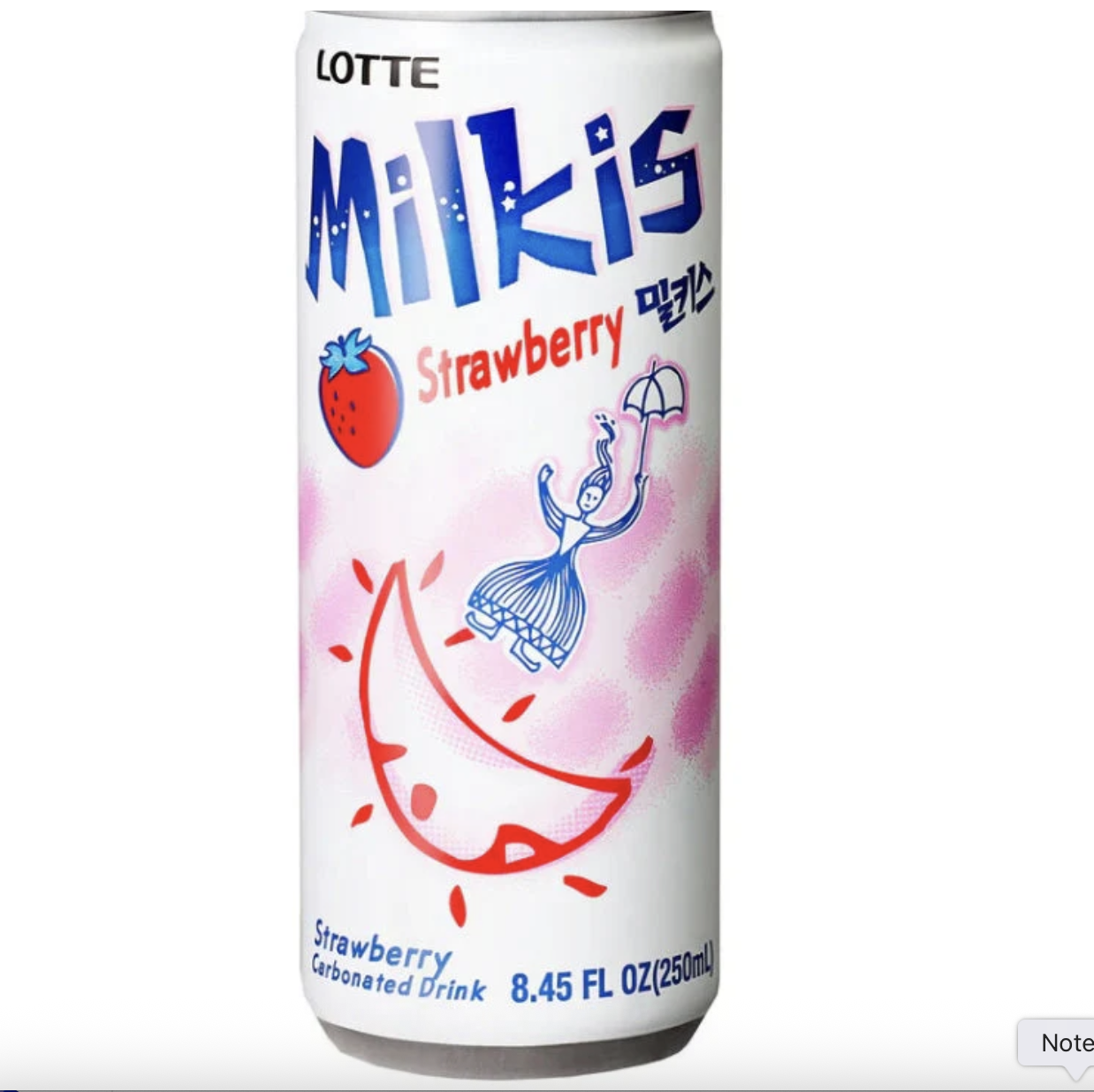 LOTTE Milkis soft drink with strawberry flavor 30x250ml