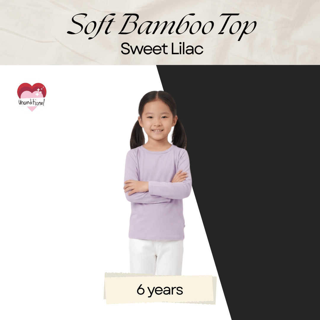 Soft Bamboo Long Sleeves Top - Sweet Lilac