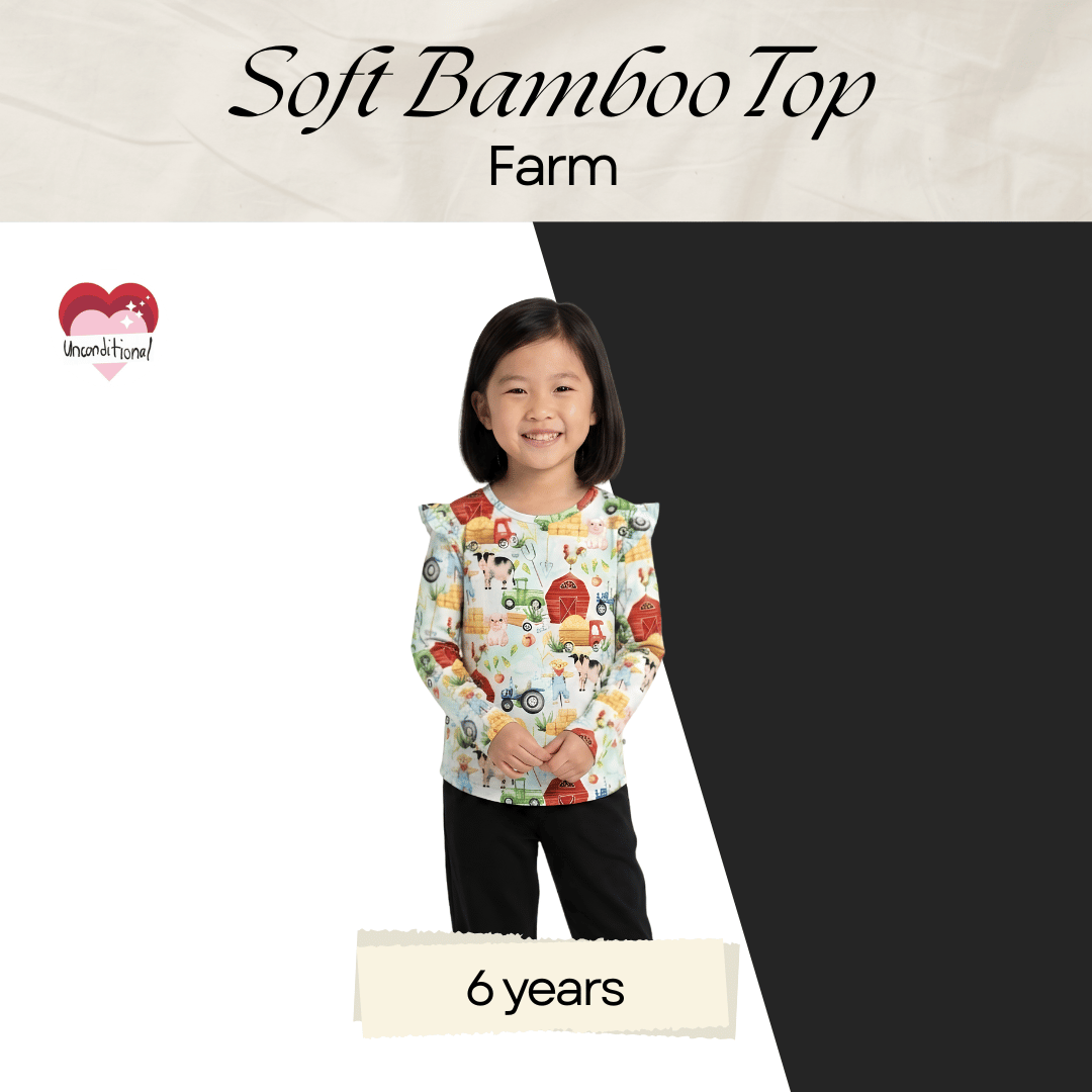 Soft Bamboo Long Sleeves Top - Farm