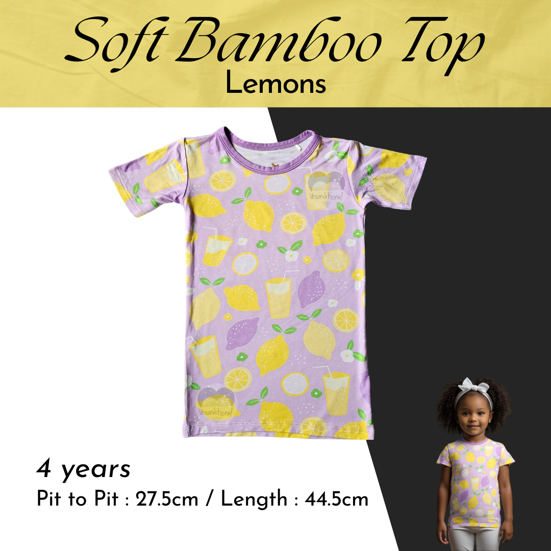 Soft Bamboo Top - Lemons