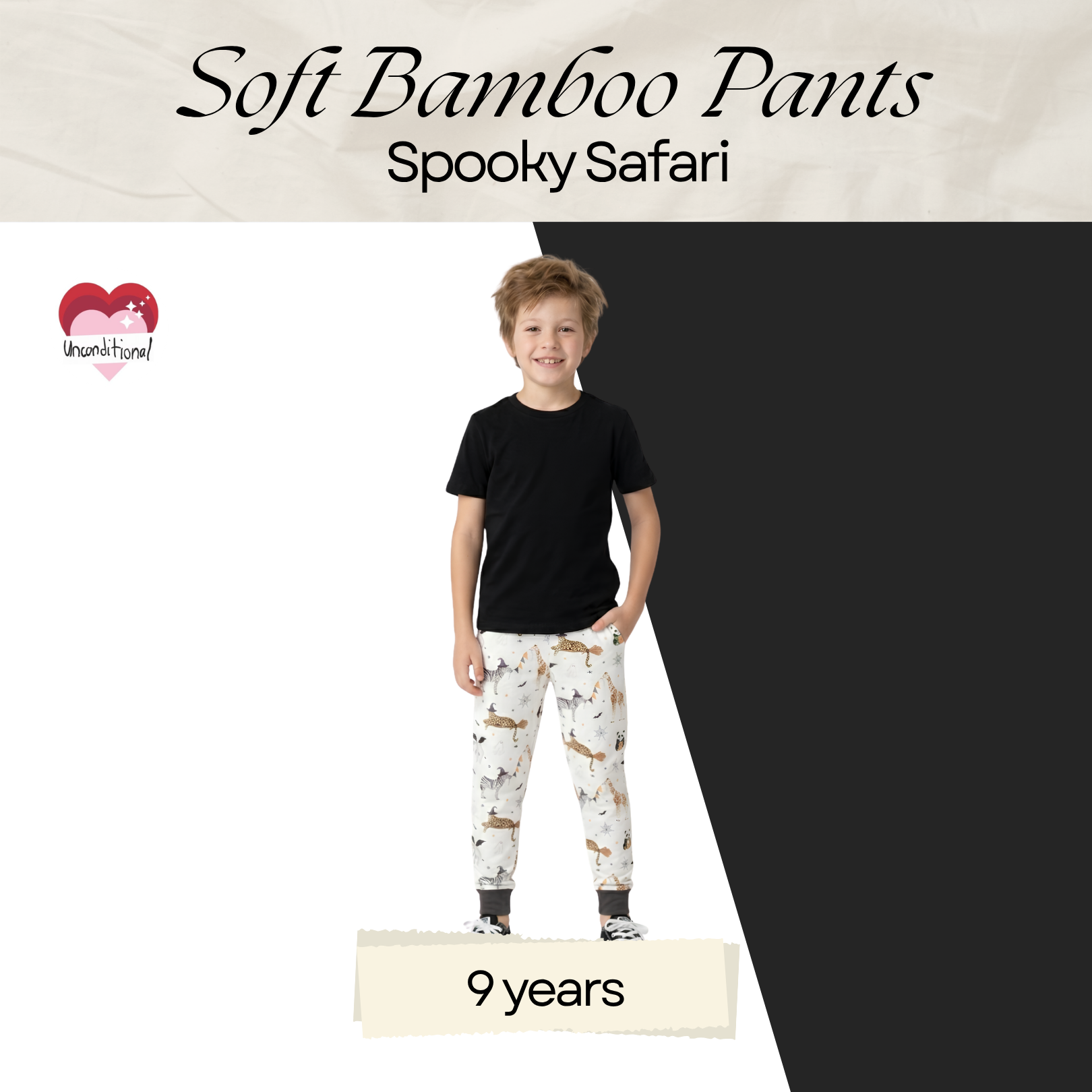 Soft Bamboo Long Pants - Spooky Safari
