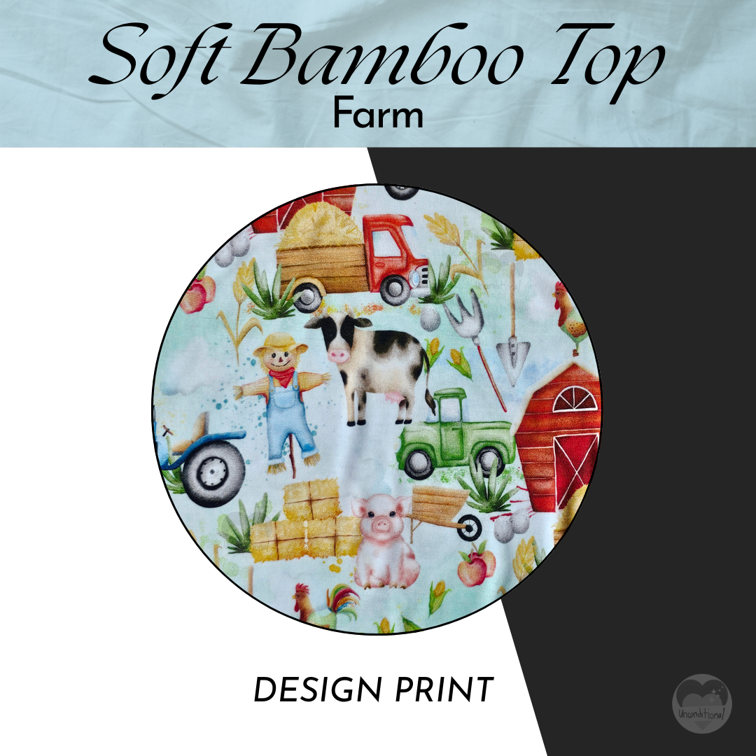 Soft Bamboo Top - Farm