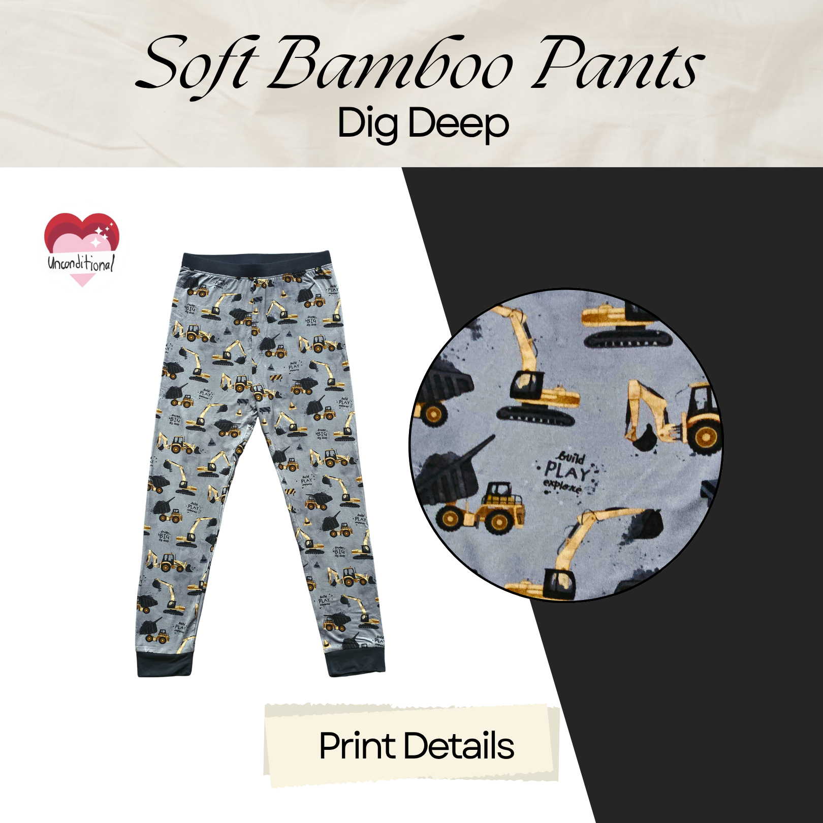 Soft Bamboo Long Pants - Dig Deep