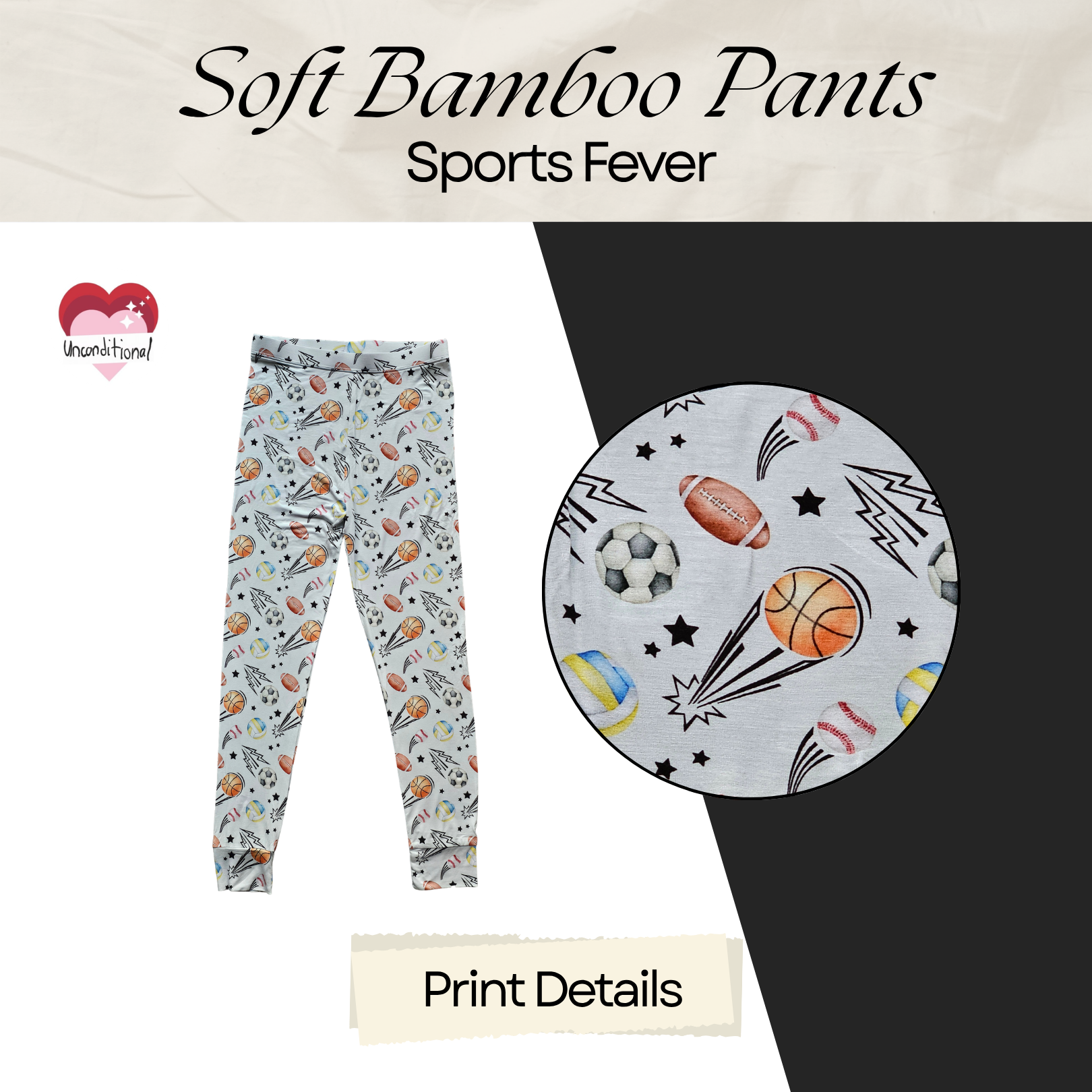 Soft Bamboo Long Pants - Sports Fever