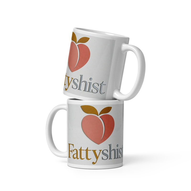 White glossy mug