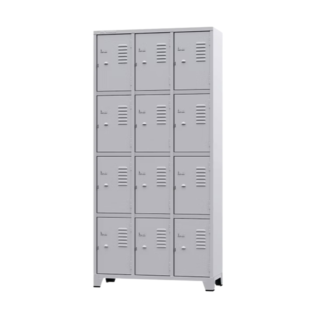 Roupeiro GRA 1/12 – Armário de Aço com 12 Portas para Vestiário e Empresas