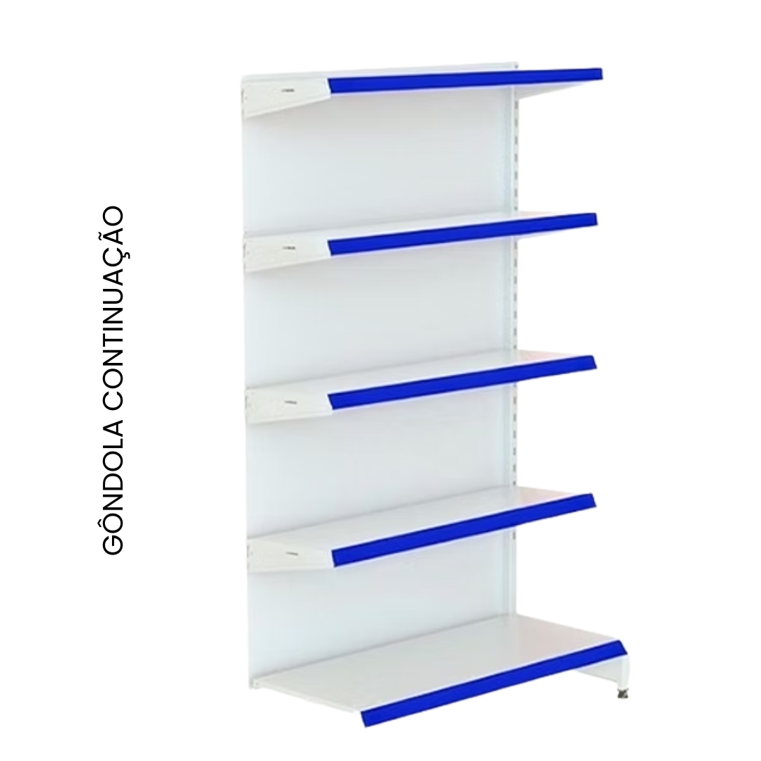 Gôndola de Parede 1,60m Amapá – Exposição Eficiente e Organização para Lojas e Mercados