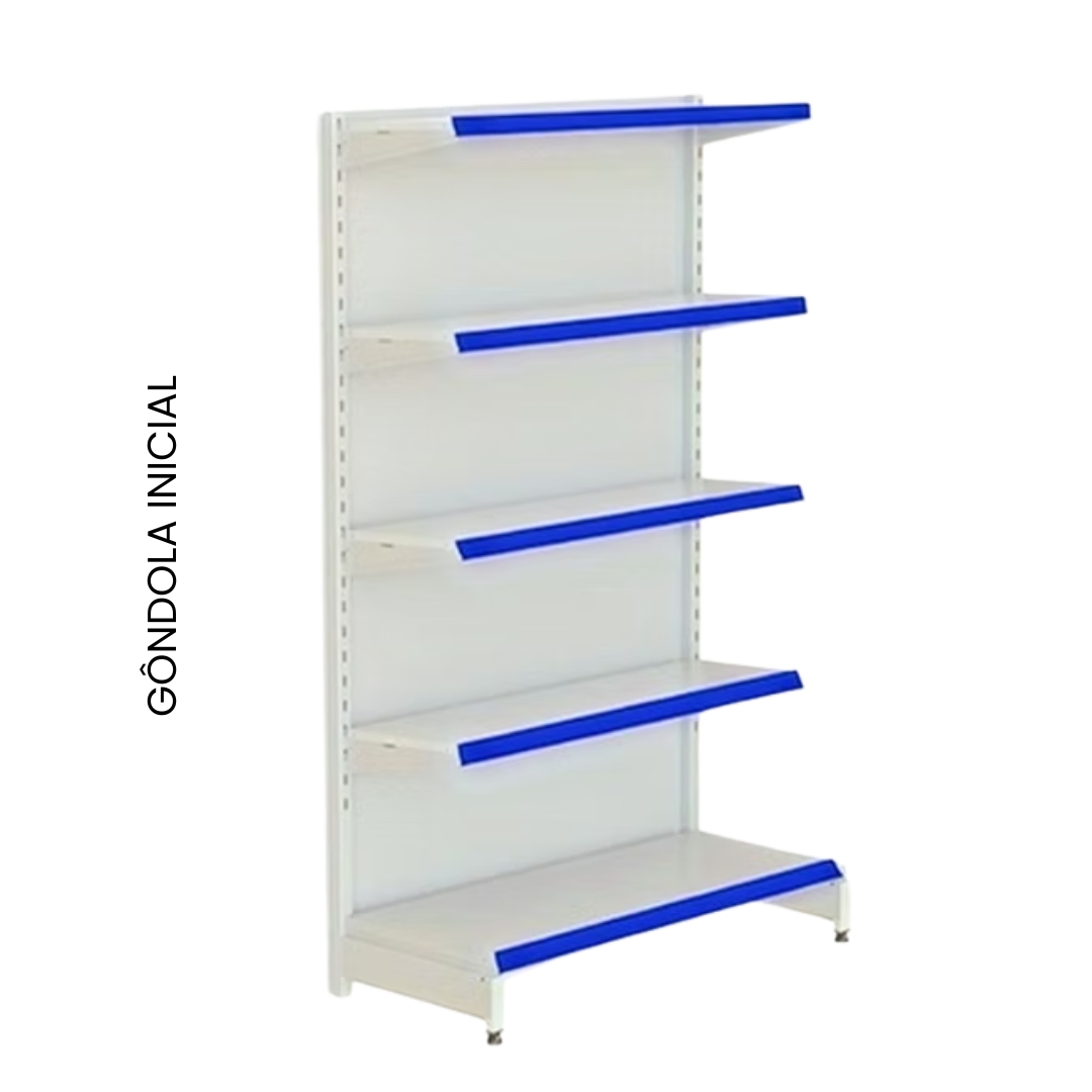 Gôndola de Parede 1,60m Amapá – Exposição Eficiente e Organização para Lojas e Mercados
