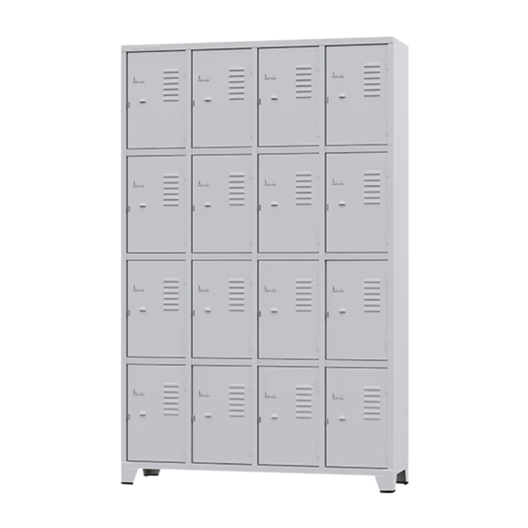 Roupeiro GRA 1/16 – Armário de Aço para Vestiário com 16 Portas