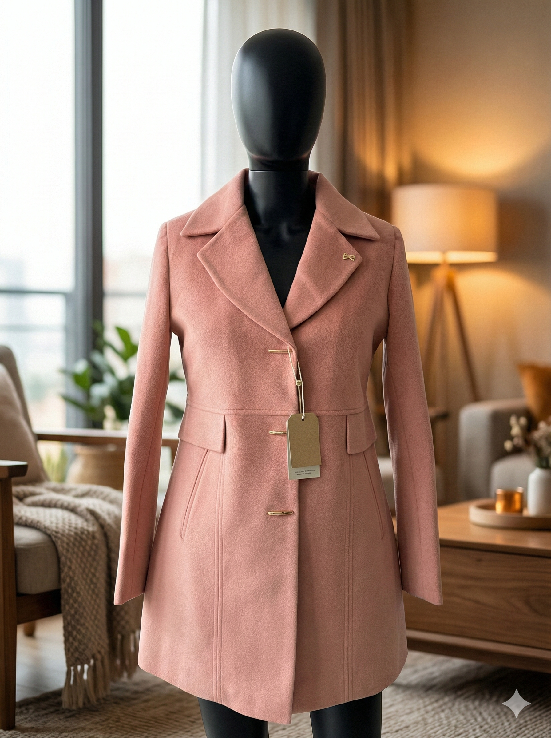 Women's Camel Wool Blend Coat