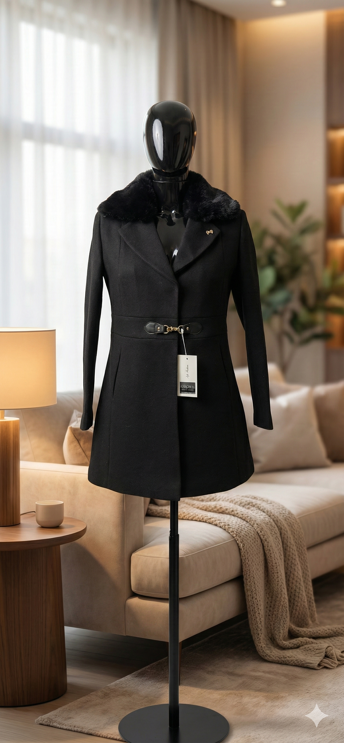 Elegant Tan Wool Coat