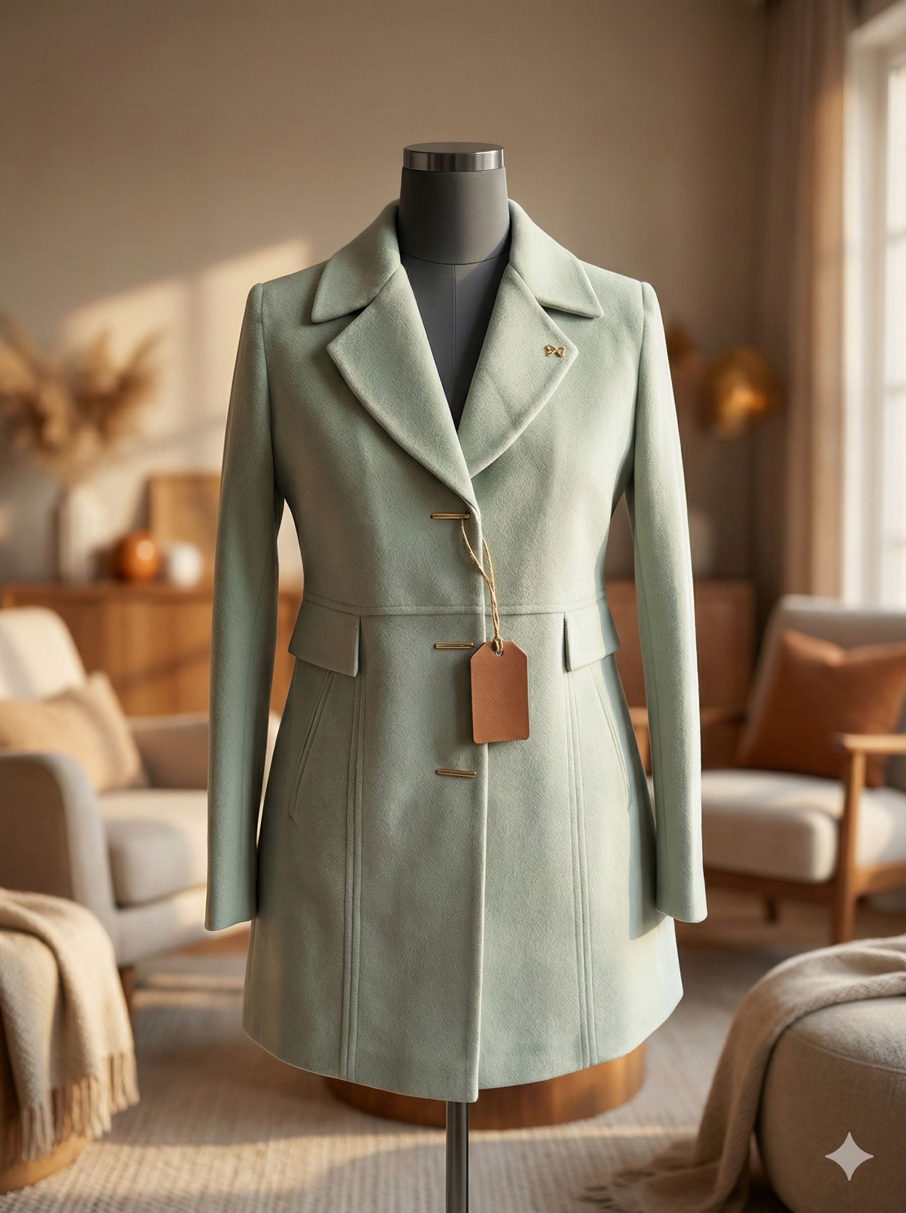 Women's Camel Wool Blend Coat
