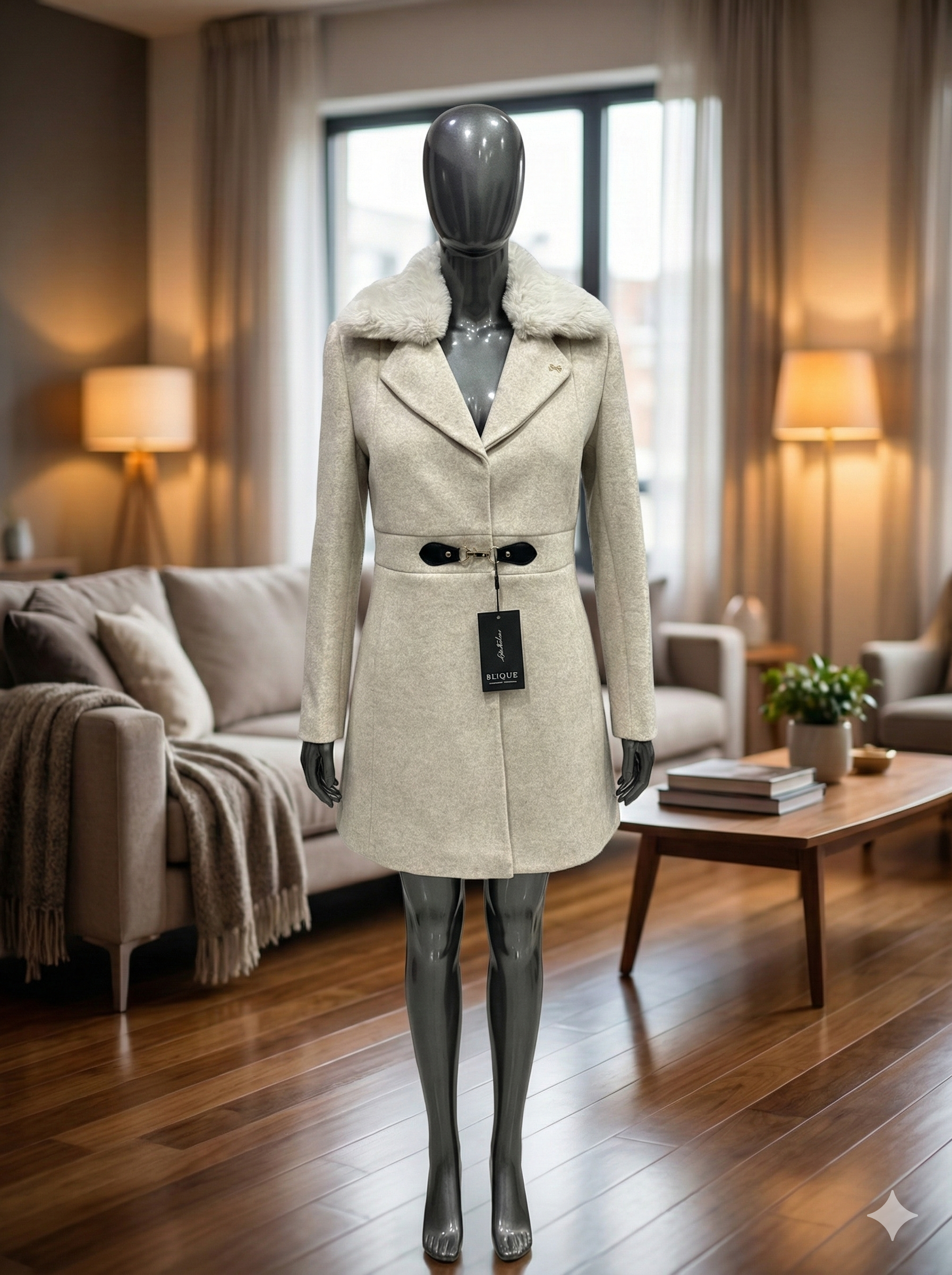 Elegant Tan Wool Coat