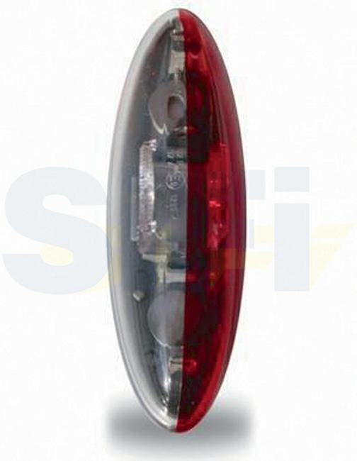 Luce di posizione laterale LED SPL 2010/12-24V LUCE INGOMBRO LATER. BIFACCIALE BASE GRIGIA