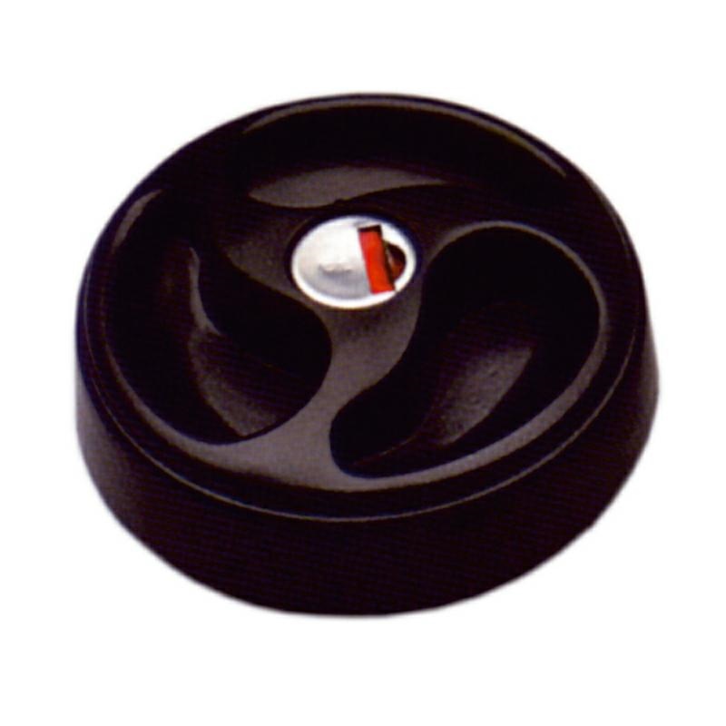 TAPPO BOCCHETTONE A TRE RAZZE NERO CON ROTORE E CHIAVI