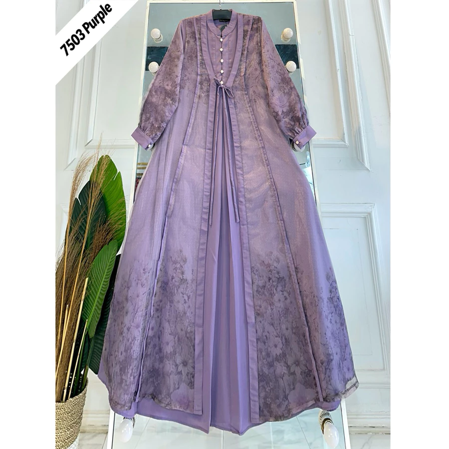 GAMIS KATUN ORGANZA 7503 BY HAMIDAH COLEKTION