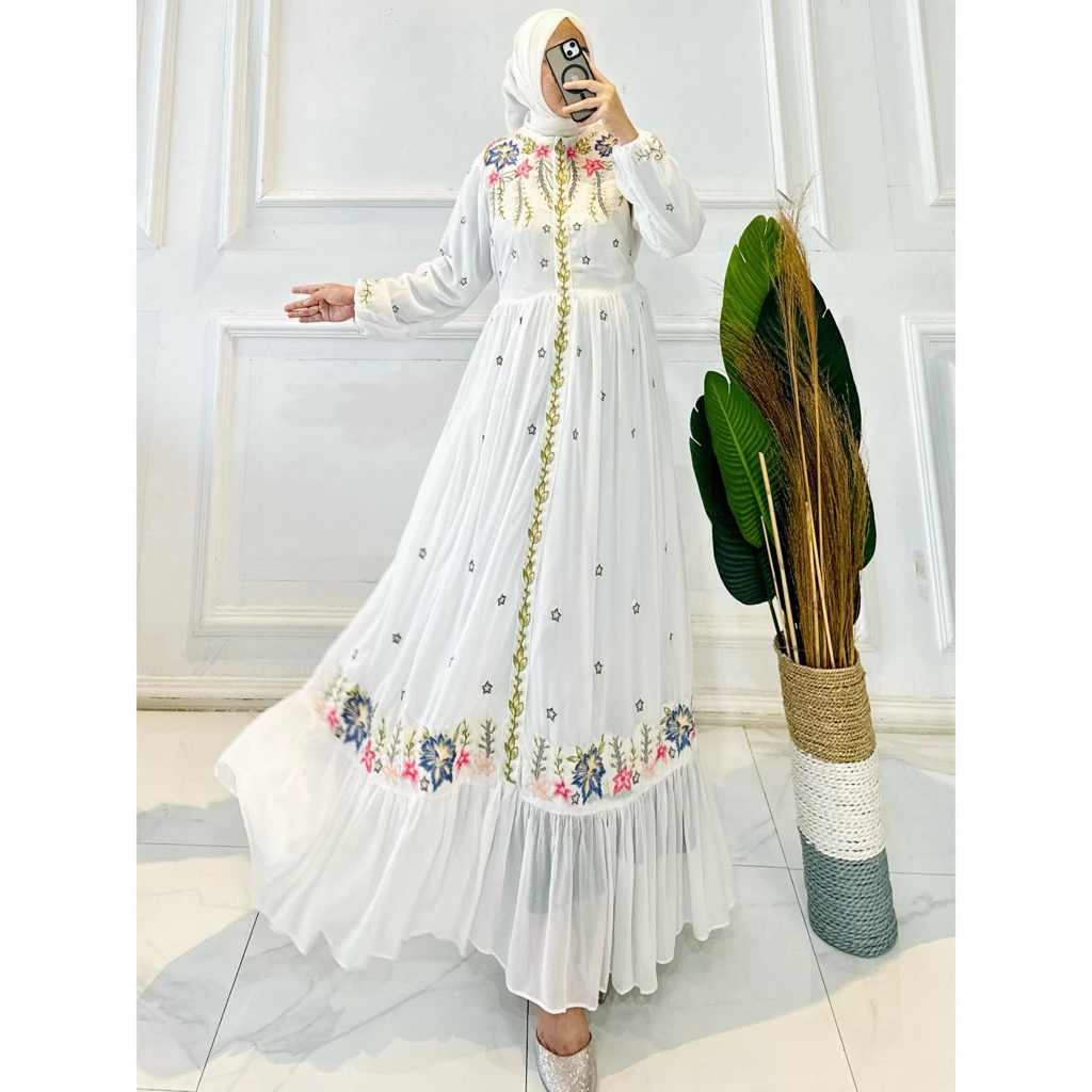 Gamis Putih Bordir