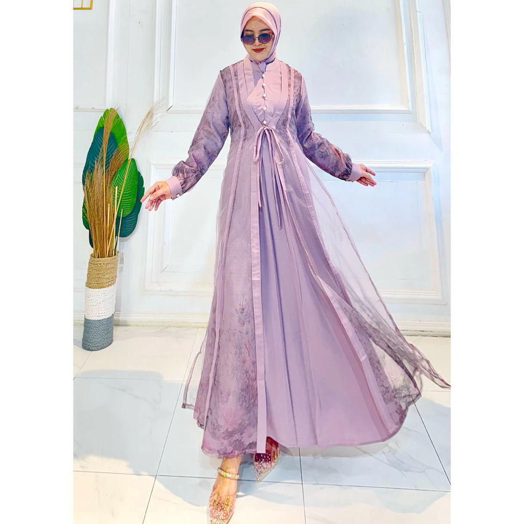 GAMIS KATUN ORGANZA 7503 BY HAMIDAH COLEKTION