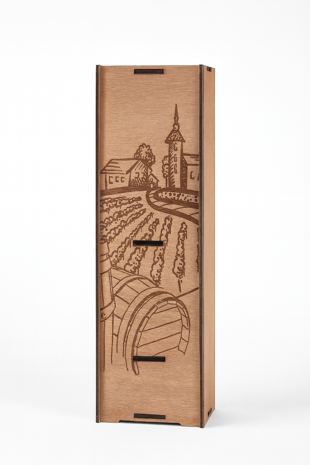 Boîte à vin en bois