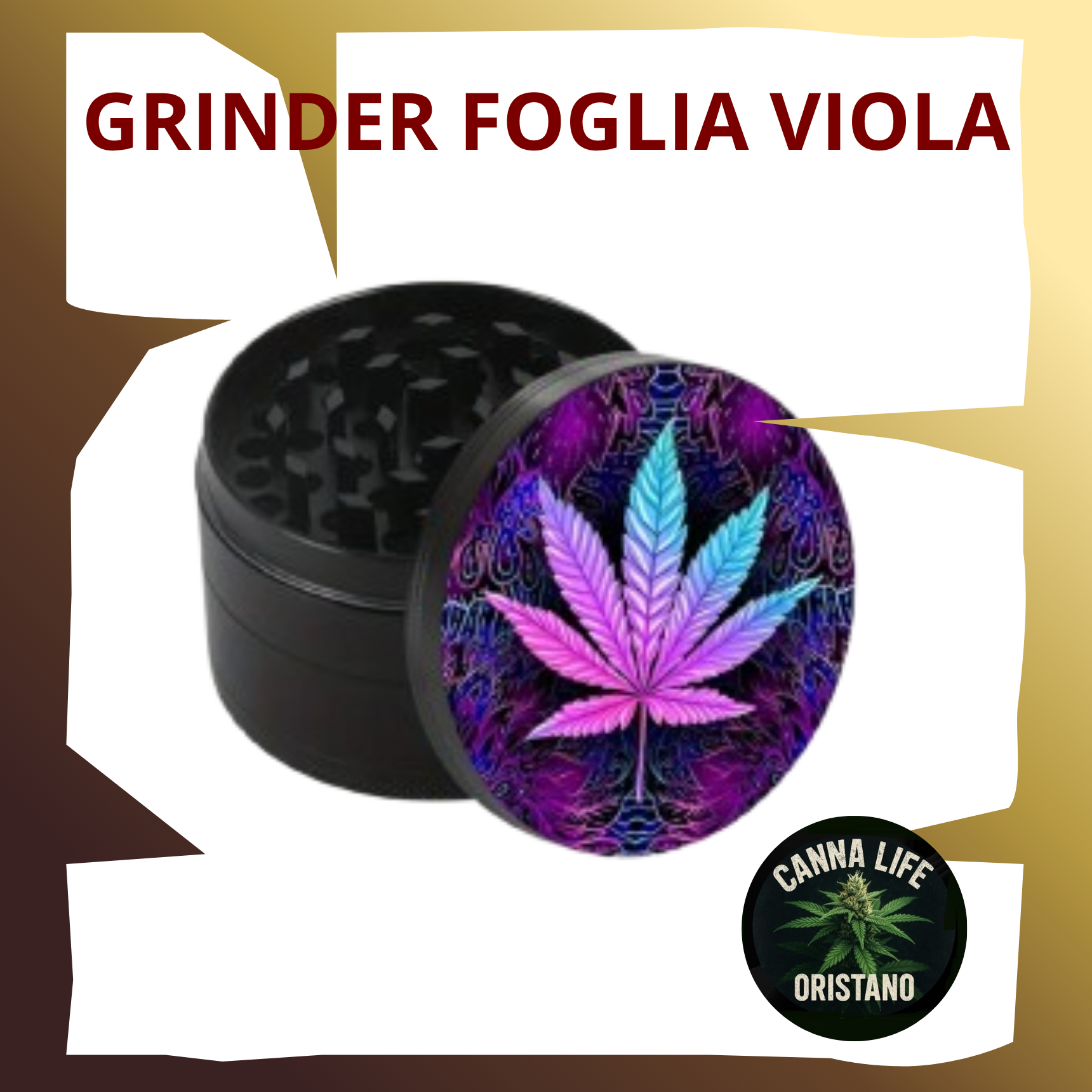 Grinder foglia viola