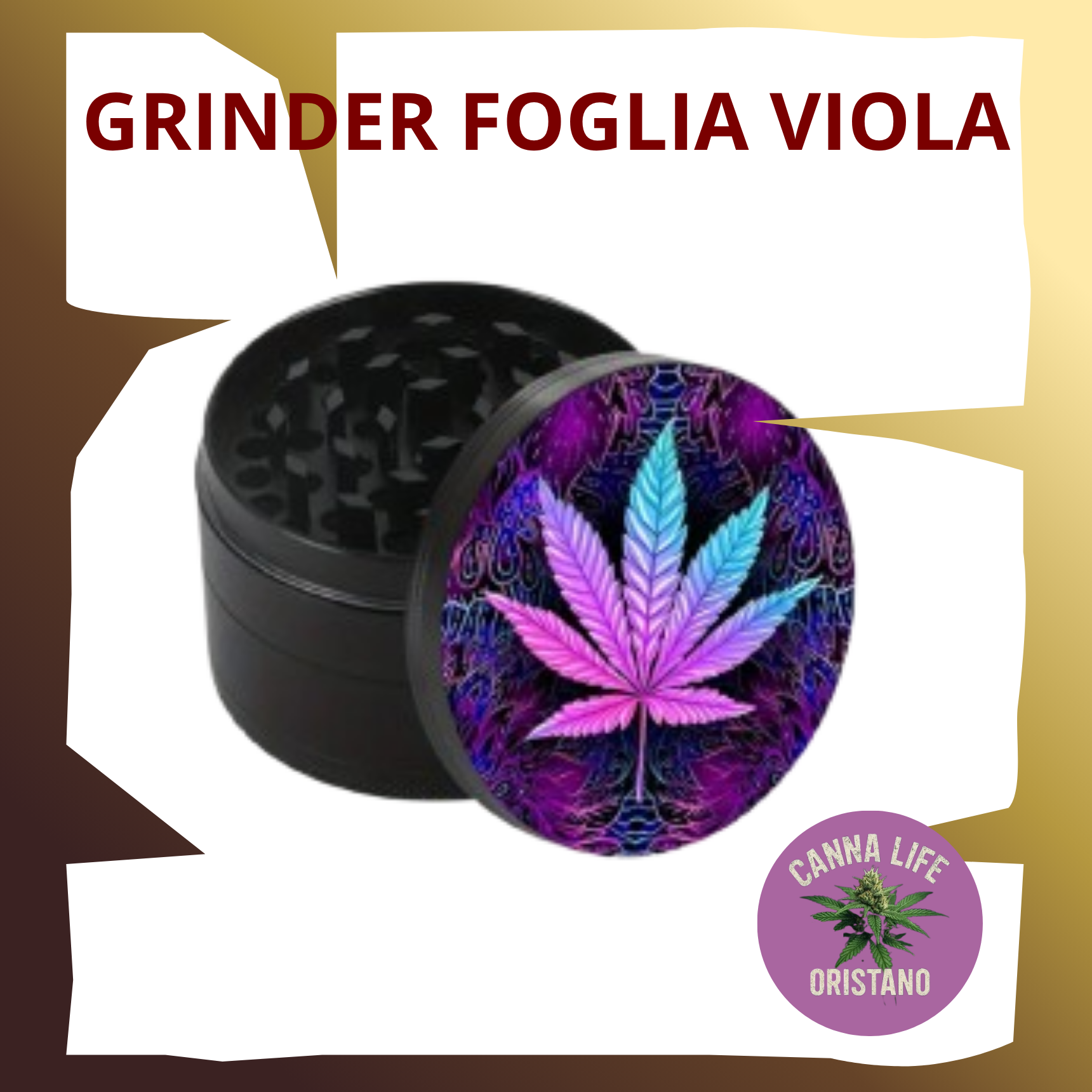 Grinder foglia viola