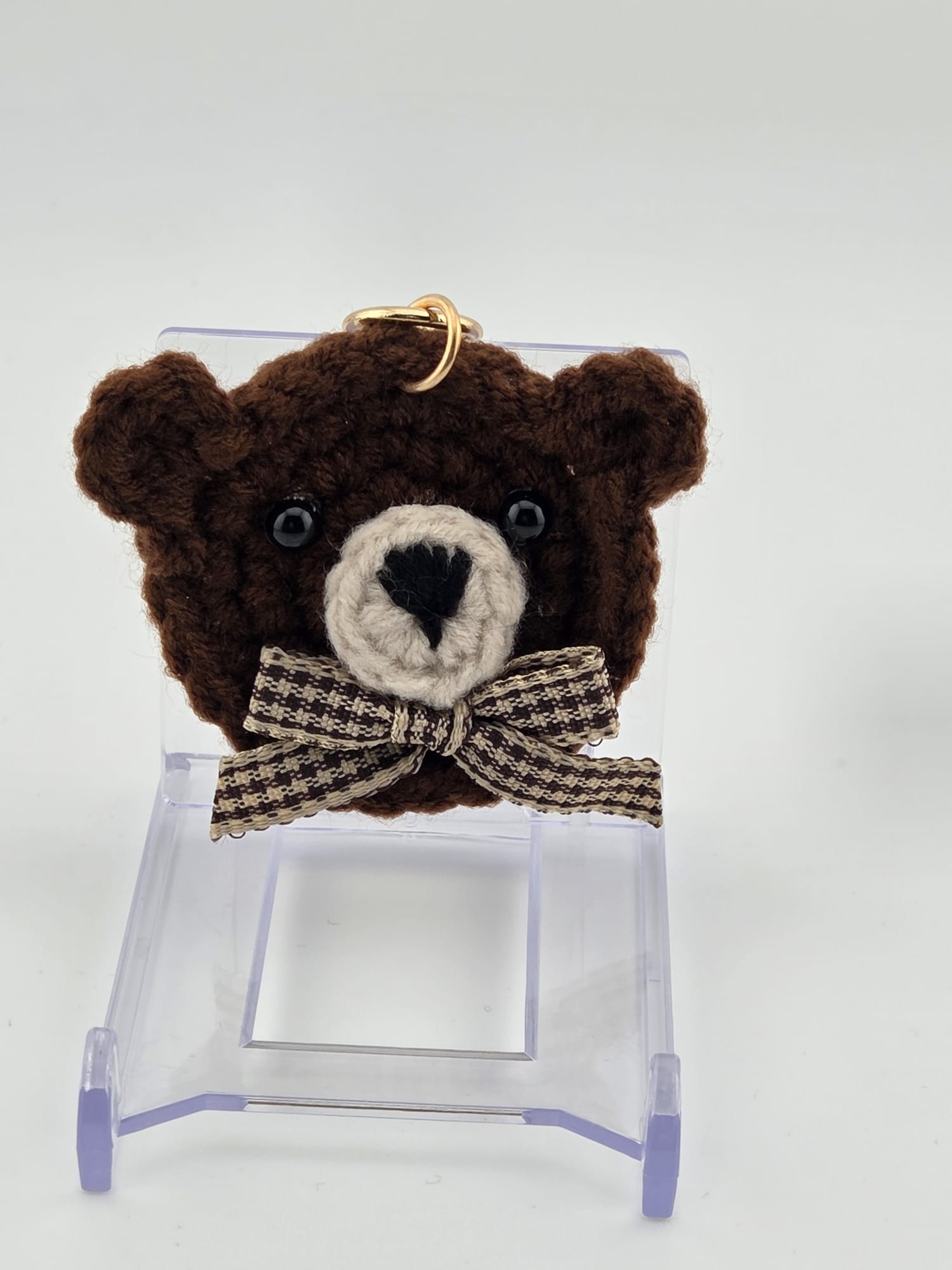 Gehäkelter Bären-Schlüsselanhänger
