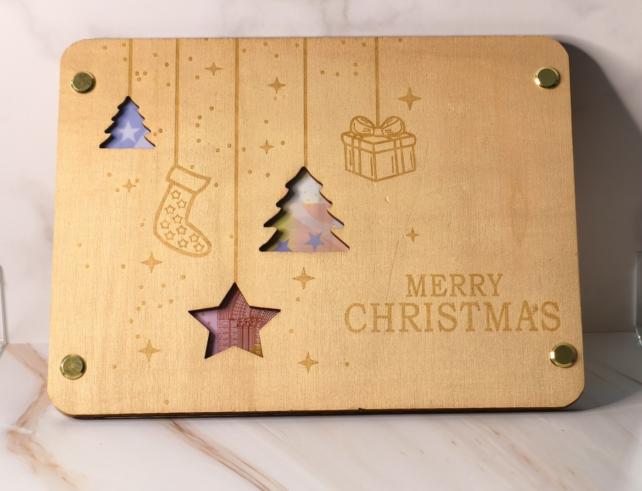 Merry Christmas aus Holz