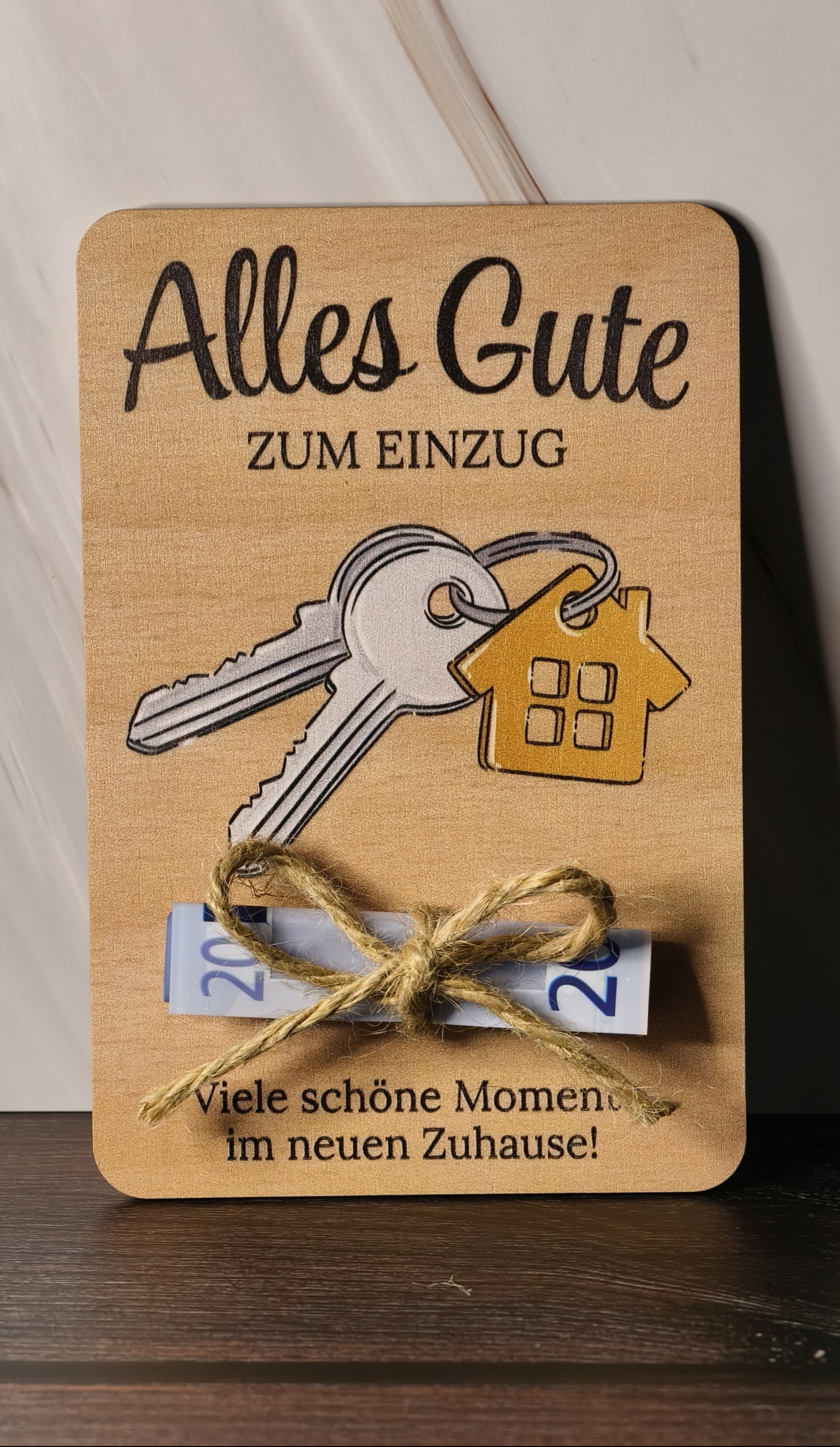 Glückwunschkarte zum Einzug