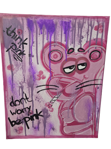 Pink Panther Graffiti Gemälde