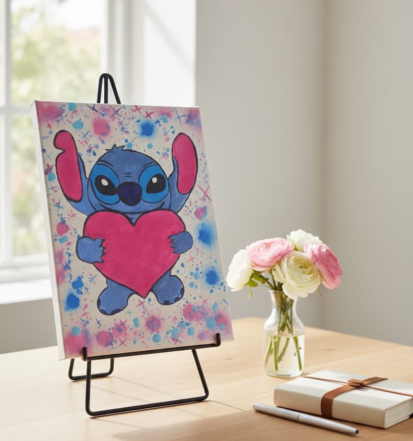 Stitch Gemälde mit Herz