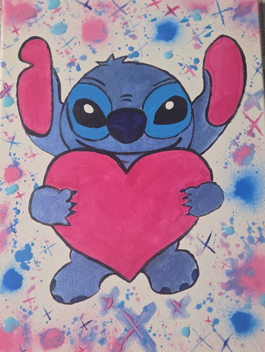 Stitch Gemälde mit Herz