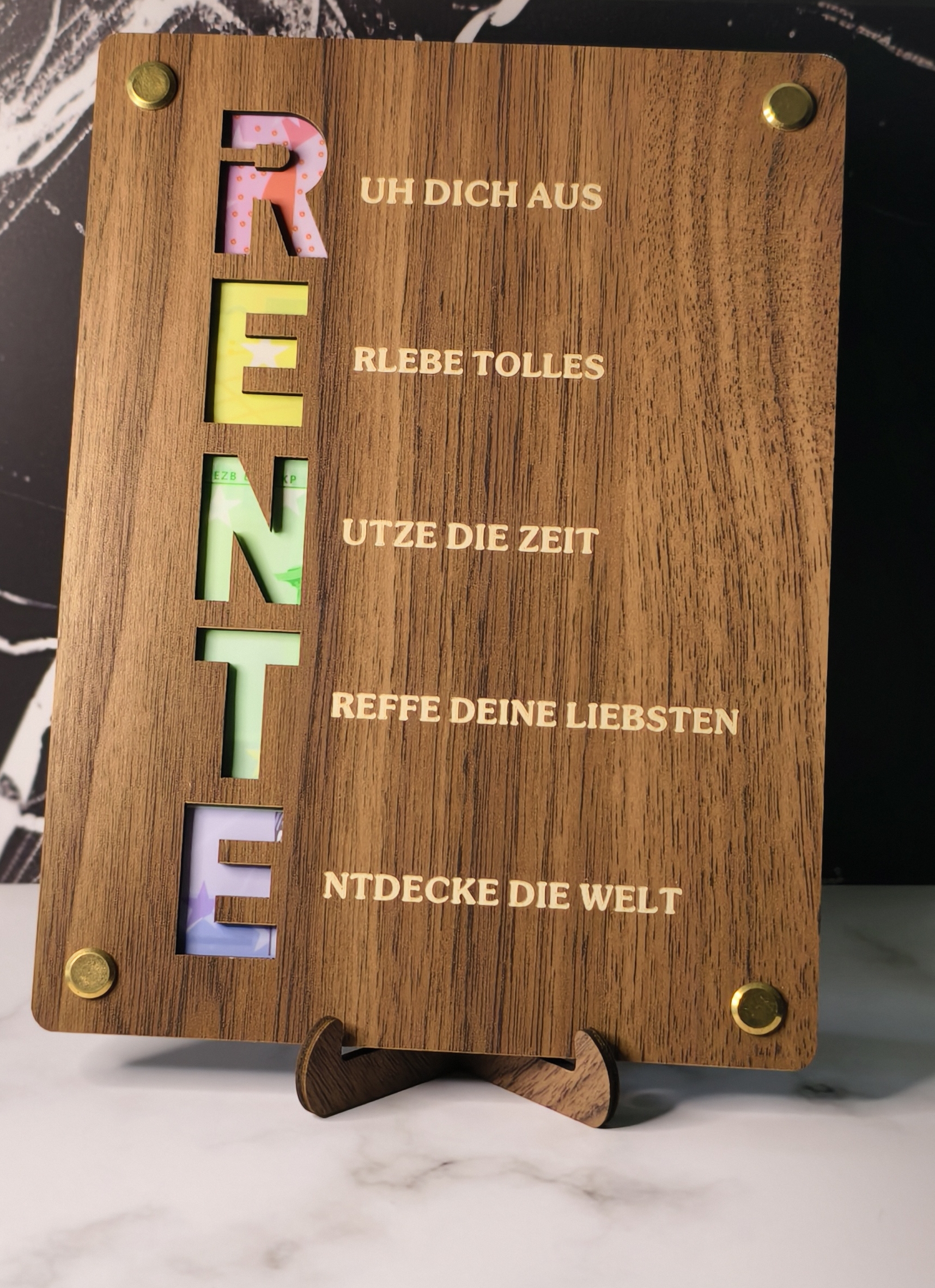 Geschenk-Tafel zur Rente