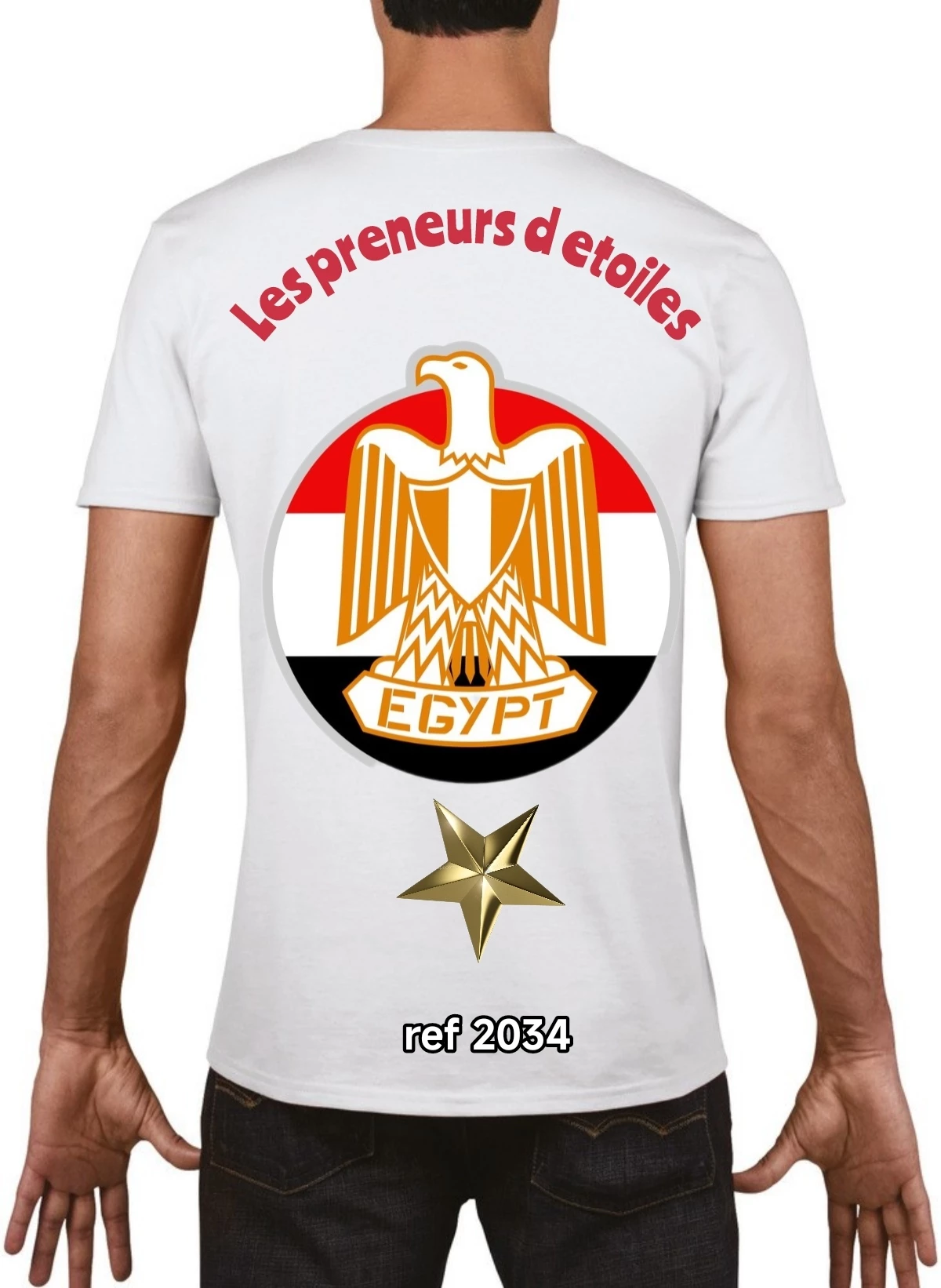 T-shirt floqué à la main et soutien de la coupe d Afrique des nations 2025 /2026 