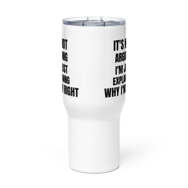 Travel mug with a handle