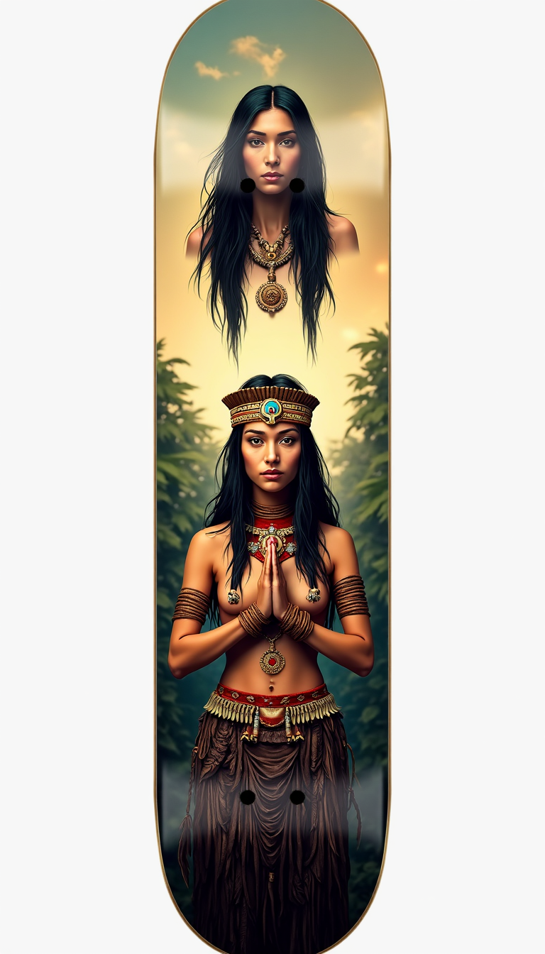 Tribal Art Skateboard Deck , CRAZY SAYING CUSTOM DECKS, AND BROOKLYN BOARDS