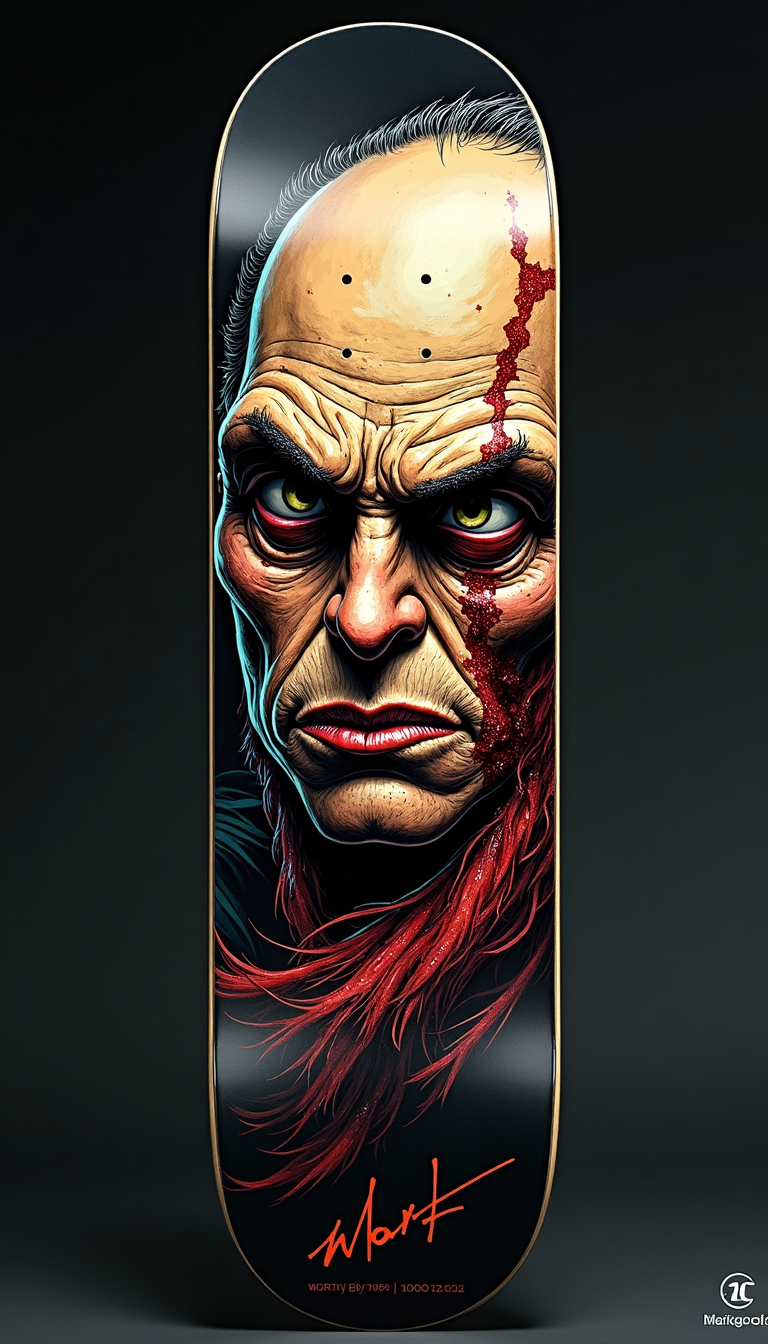 Artistic Portrait Skateboard Deck