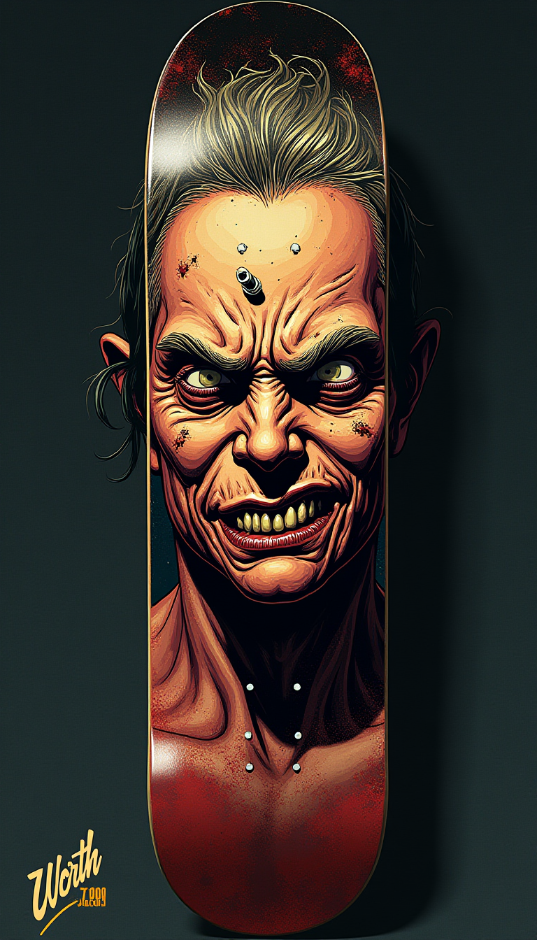 Artistic Portrait Skateboard Deck