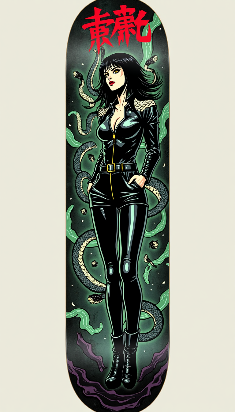 Serpent Queen Skateboard Deck,CRAZY SAYING CUSTOM DECKS, AND BROOKLYN BOARDS 