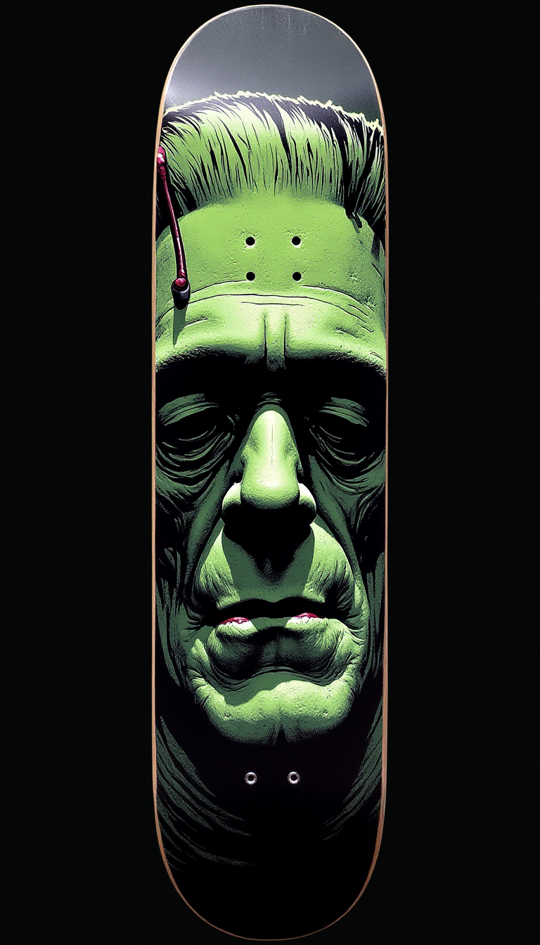 Green Graphic Skateboard Deck