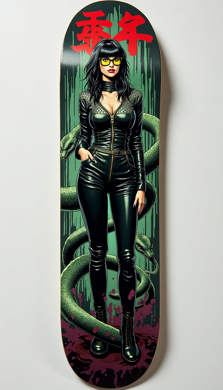 Serpent Queen Skateboard Deck,CRAZY SAYING CUSTOM DECKS, AND BROOKLYN BOARDS 