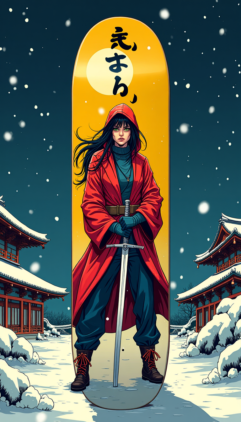 Samurai Warrior Skateboard Deck