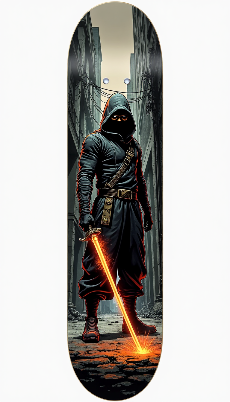 Ninja Warrior Skateboard Deck,CRAZY SAYING CUSTOM DECKS