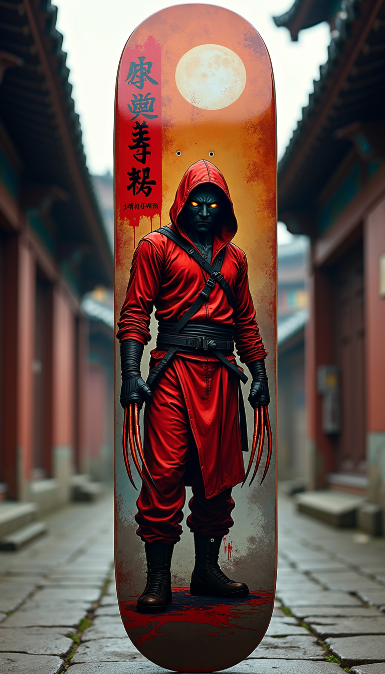 Shadow Ninja Skateboard Deck, CRAZY SAYING CUSTOM DECKS, AND BROOKLYN BOARDS