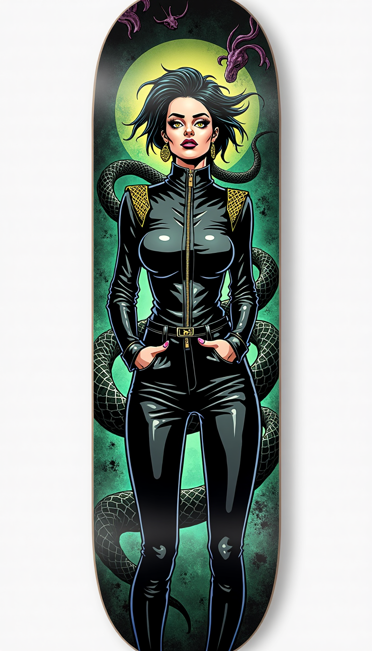 Snake Queen Skateboard Deck, CRAZY SAYING CUSTOM DECKS, AND BROOKLYN BOARDS