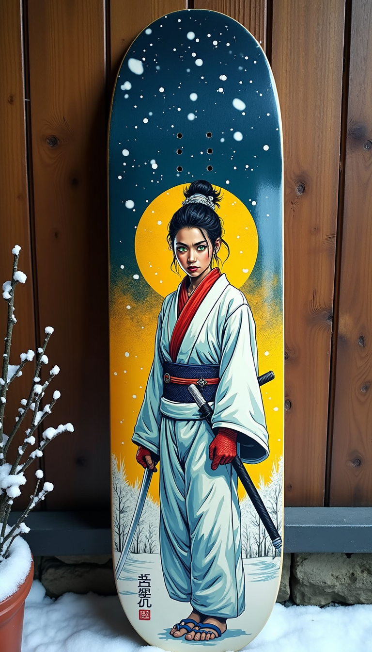 Samurai Art Skateboard Deck