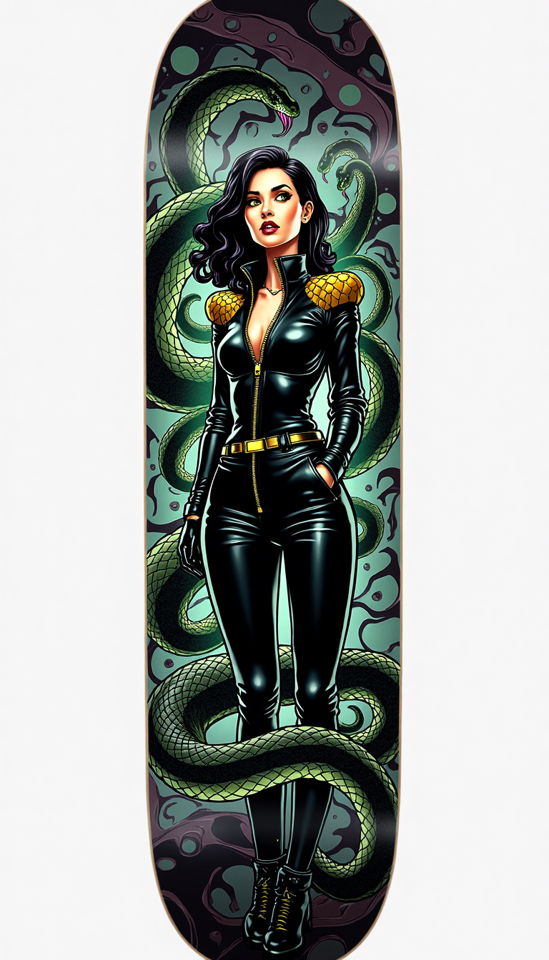 Enigmatic Serpent Skateboard Deck, CRAZY SAYING CUSTOM DECKS, AND BROOKLYN BOARDS