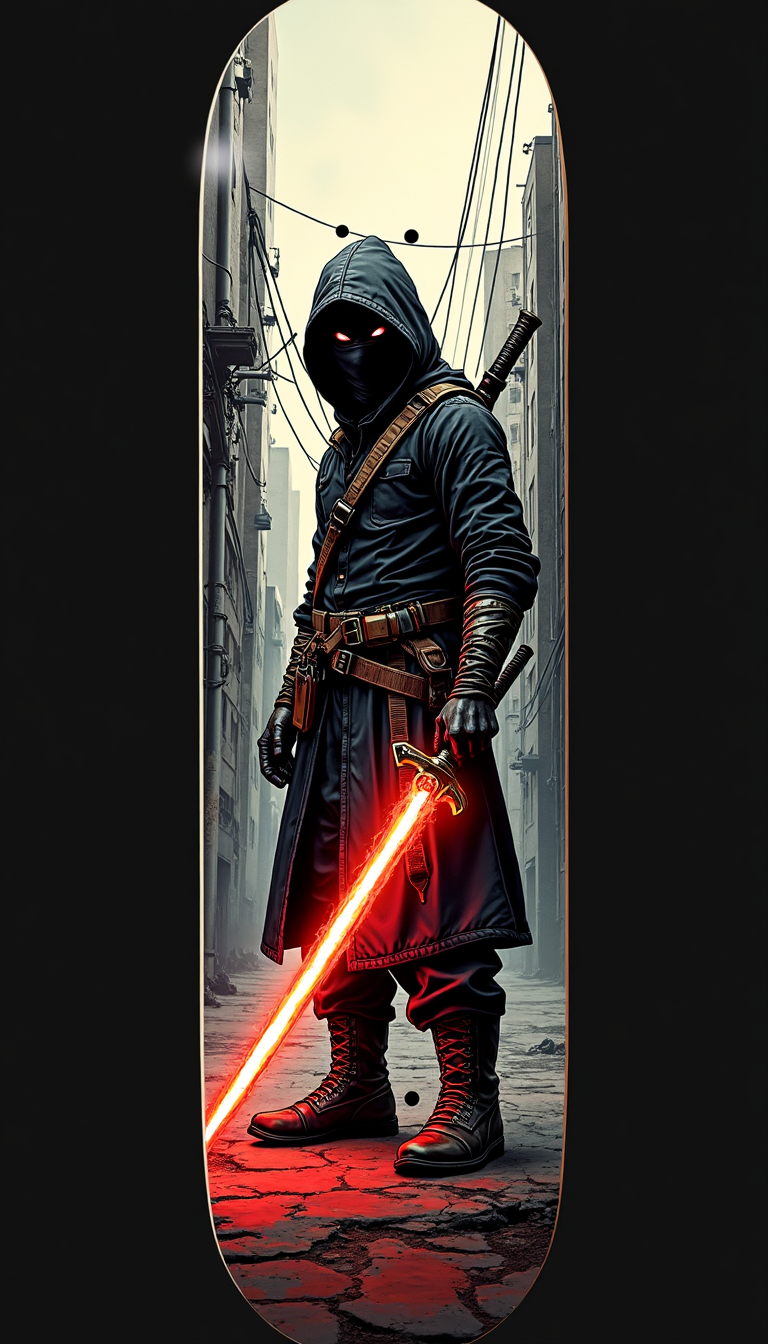 Ninja Warrior Skateboard Deck,CRAZY SAYING CUSTOM DECKS